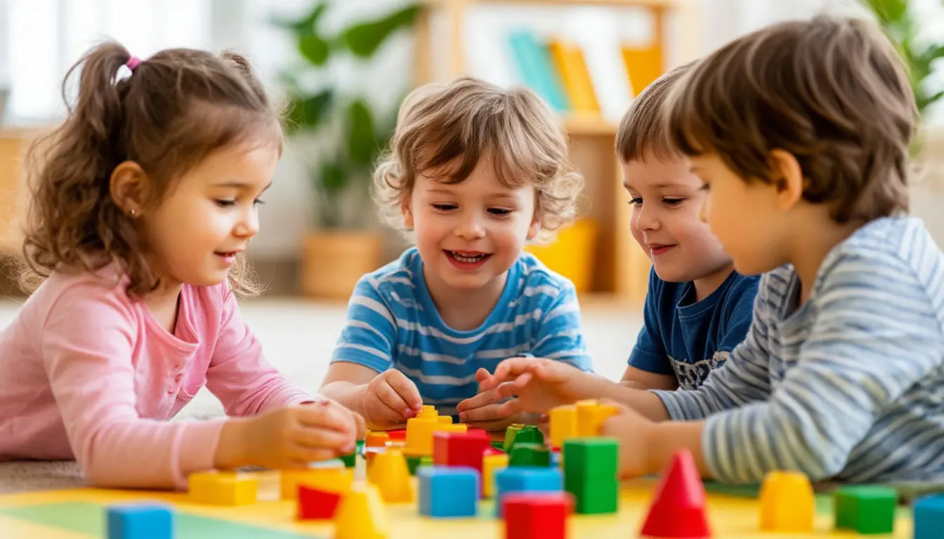 Enfants en activité créative