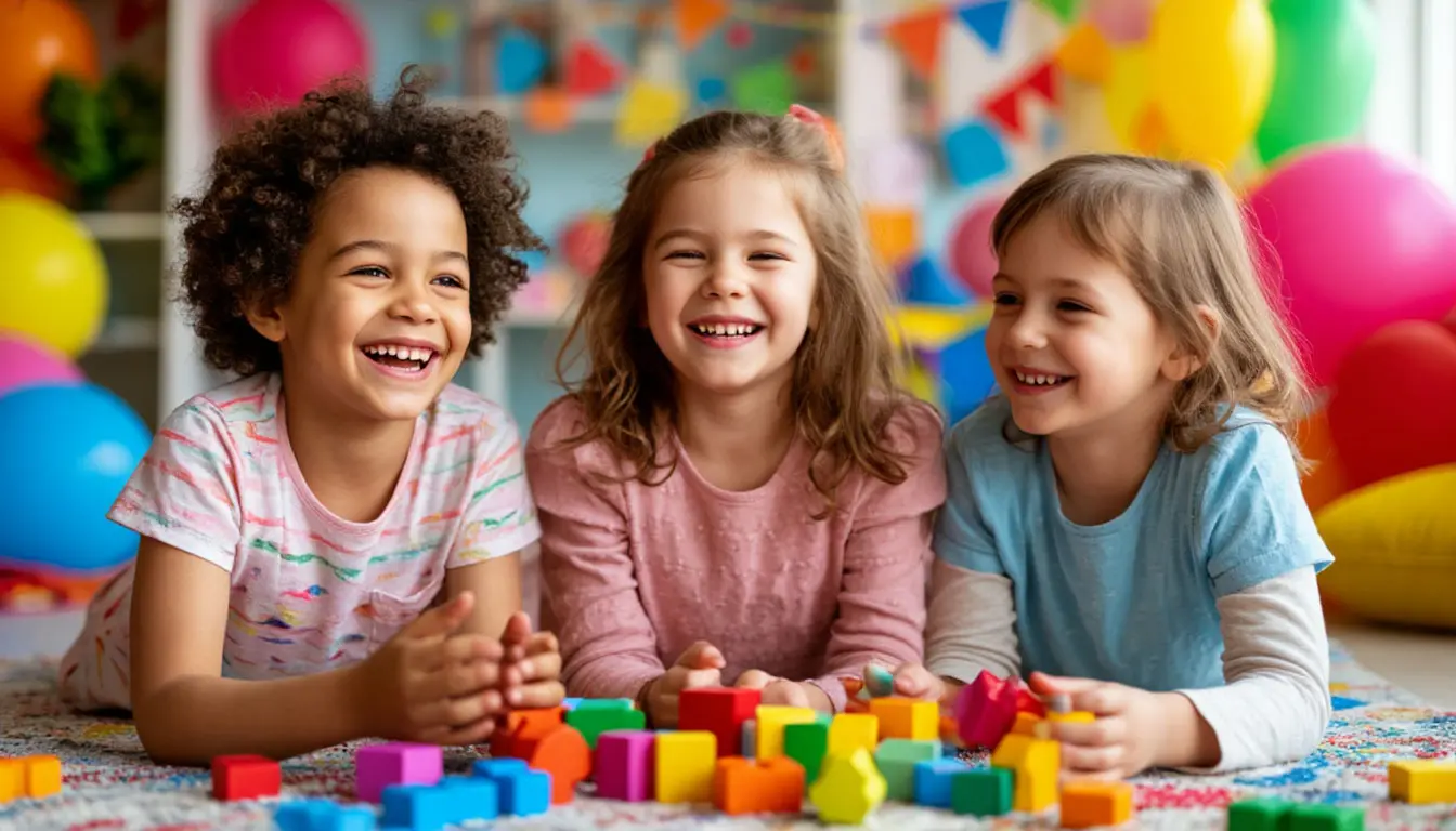 Enfant jouant avec un animateur
