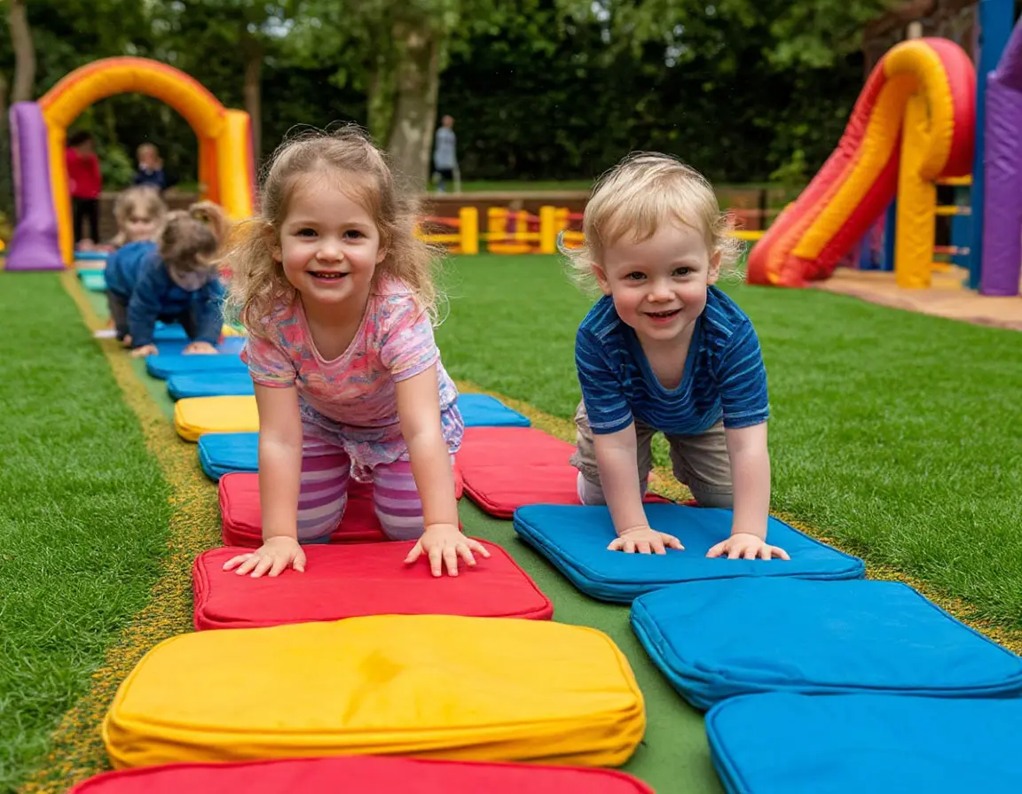 Enfants en activité motrice