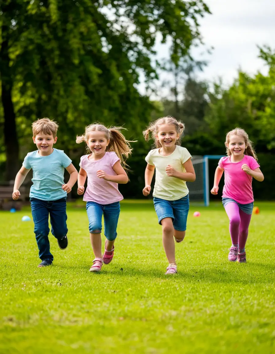 Enfants jouant en extérieur